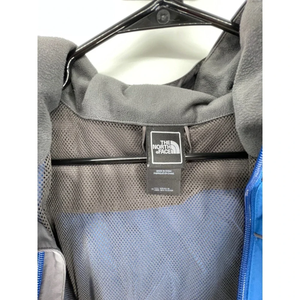 The North Face Mens XL Blue Grey HyVent Windbreaker Jacket Full Zip Hooded AXD8